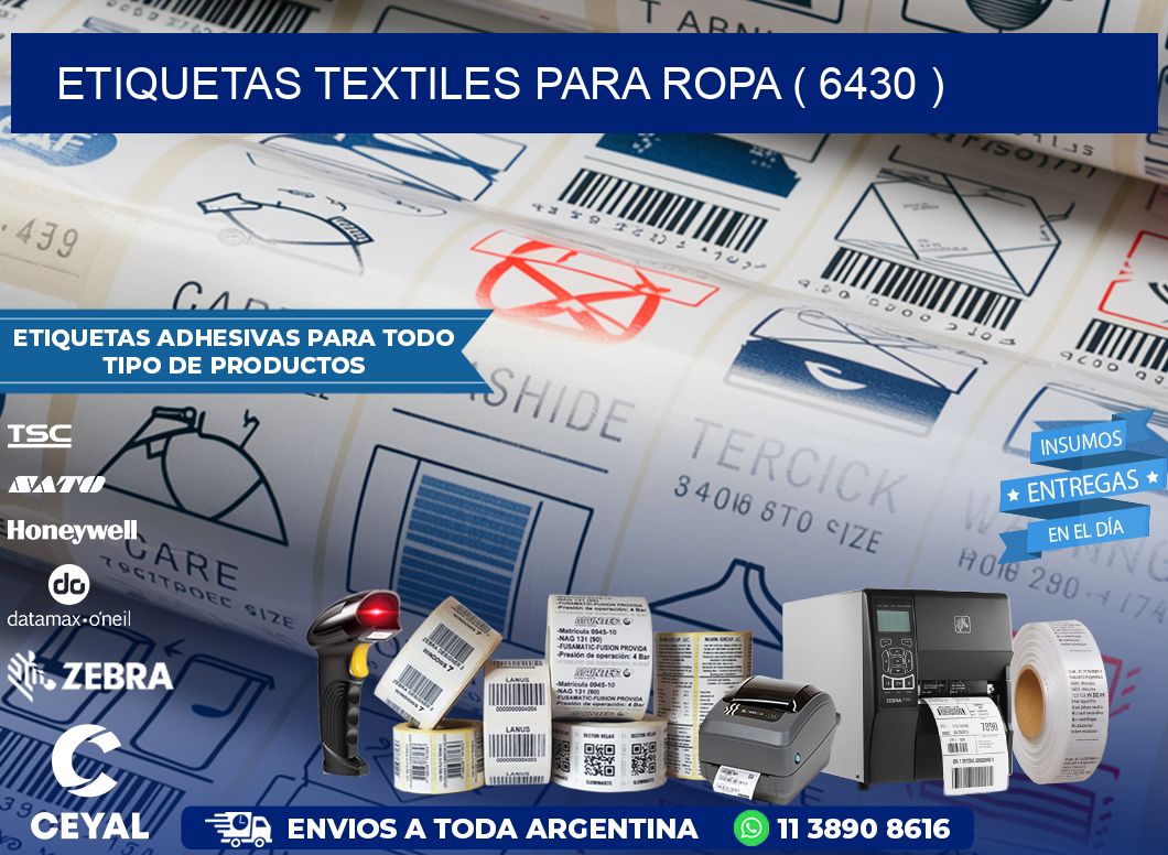 ETIQUETAS TEXTILES PARA ROPA ( 6430 )