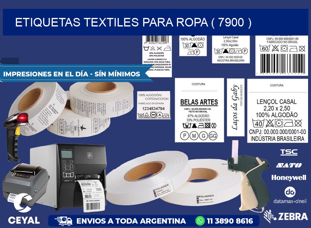 ETIQUETAS TEXTILES PARA ROPA ( 7900 )