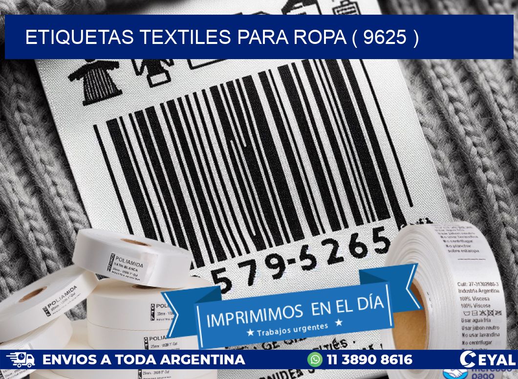 ETIQUETAS TEXTILES PARA ROPA ( 9625 )
