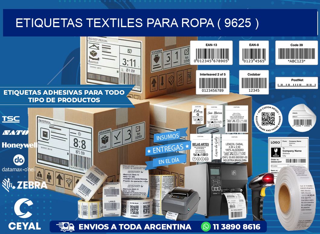 ETIQUETAS TEXTILES PARA ROPA ( 9625 )