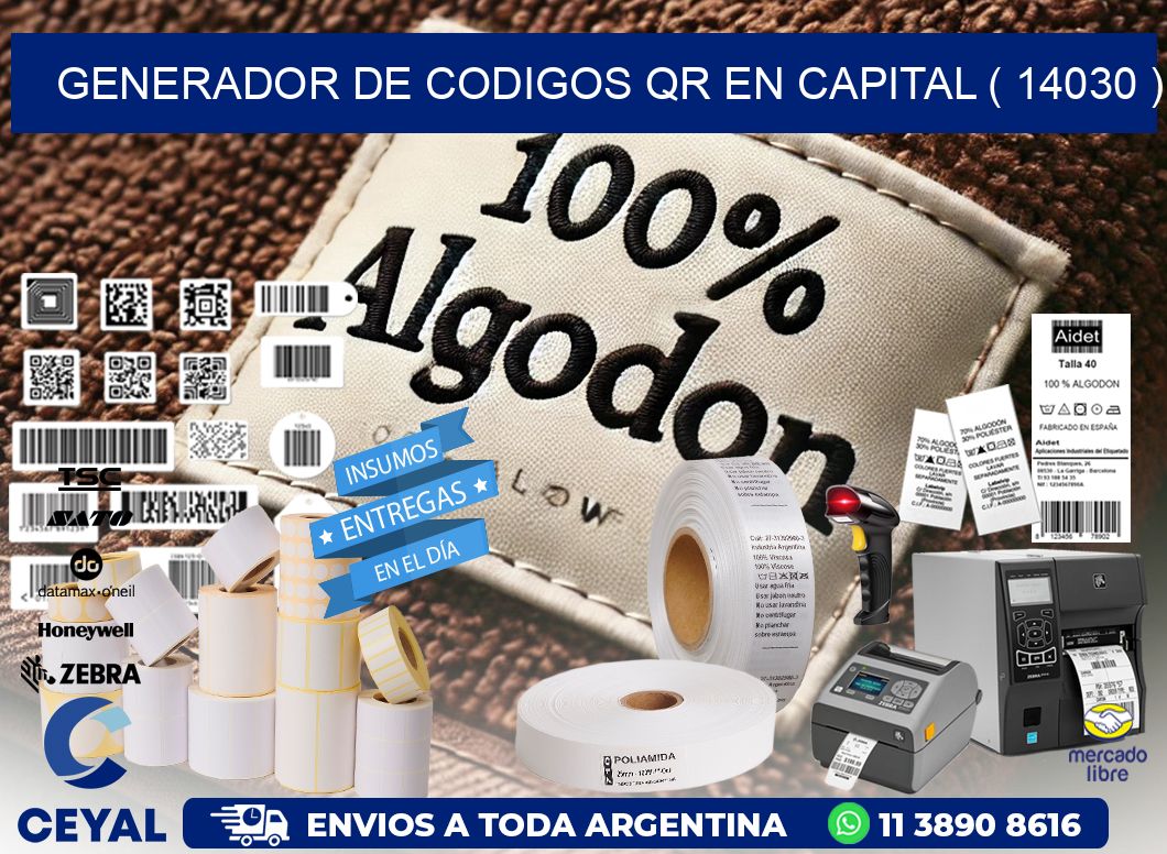 GENERADOR DE CODIGOS QR EN CAPITAL ( 14030 )