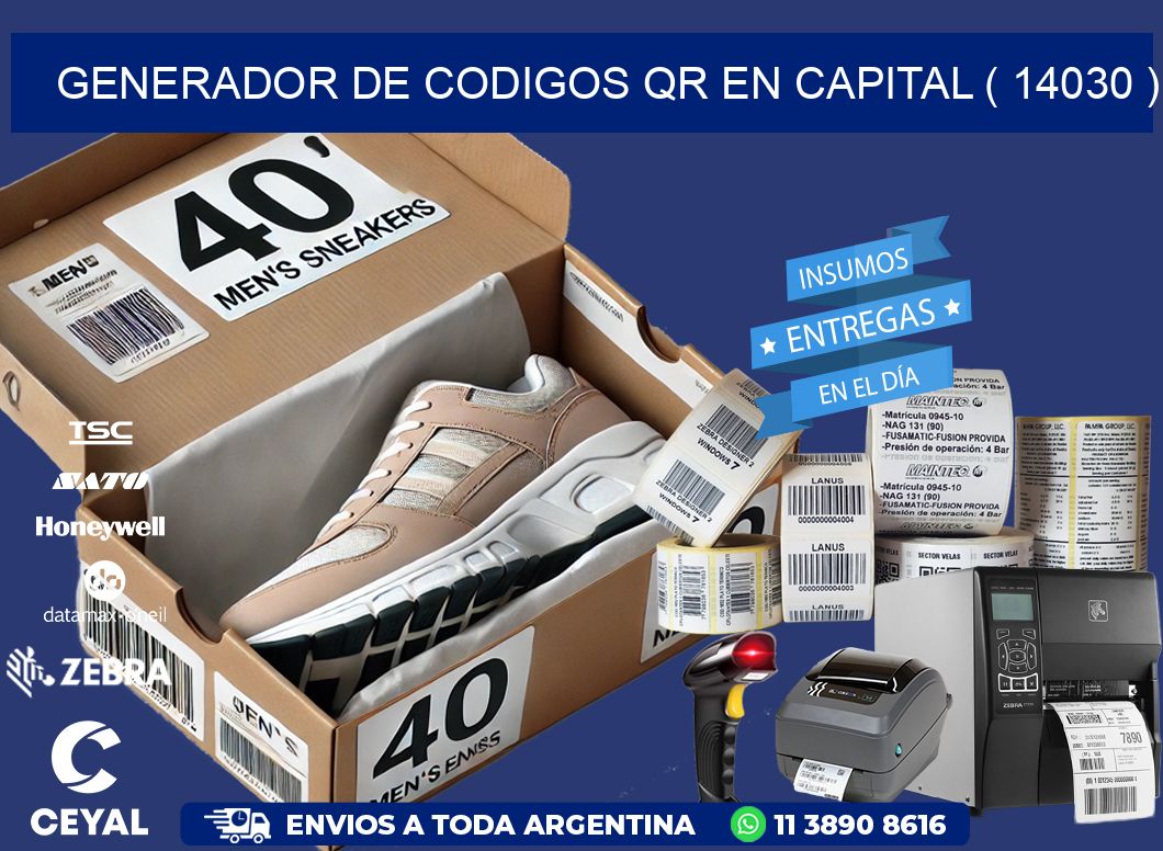 GENERADOR DE CODIGOS QR EN CAPITAL ( 14030 )