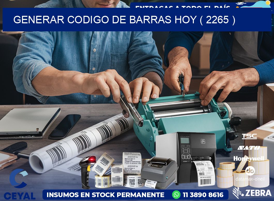 GENERAR CODIGO DE BARRAS HOY ( 2265 )