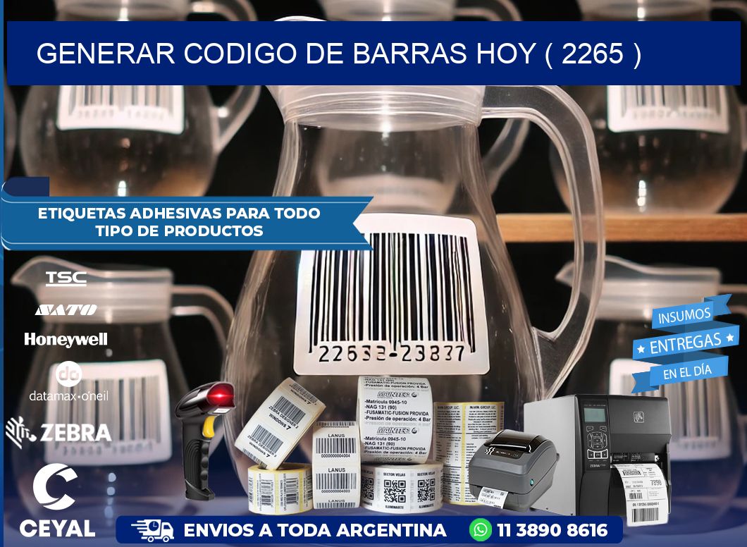 GENERAR CODIGO DE BARRAS HOY ( 2265 )