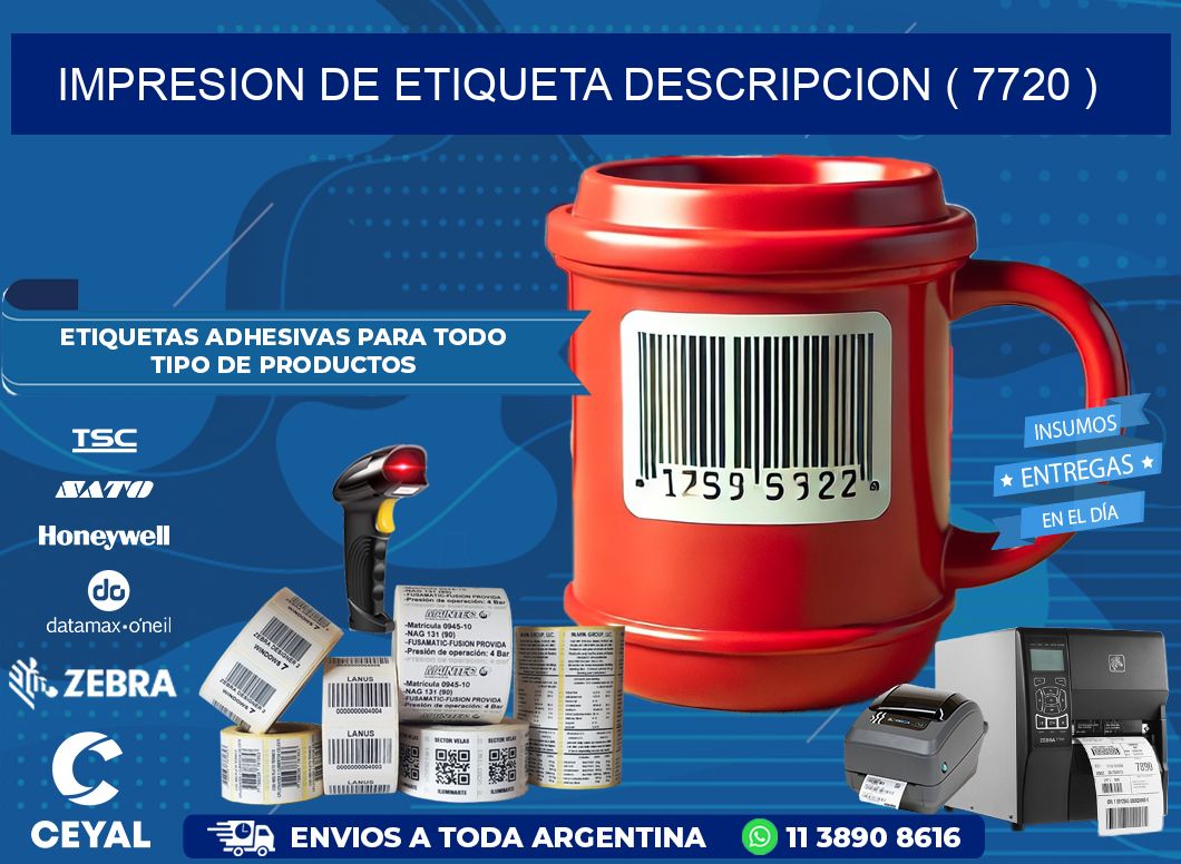 IMPRESION DE ETIQUETA DESCRIPCION ( 7720 )