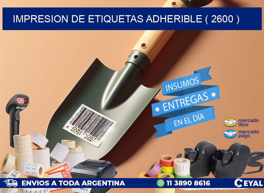 IMPRESION DE ETIQUETAS ADHERIBLE ( 2600 )