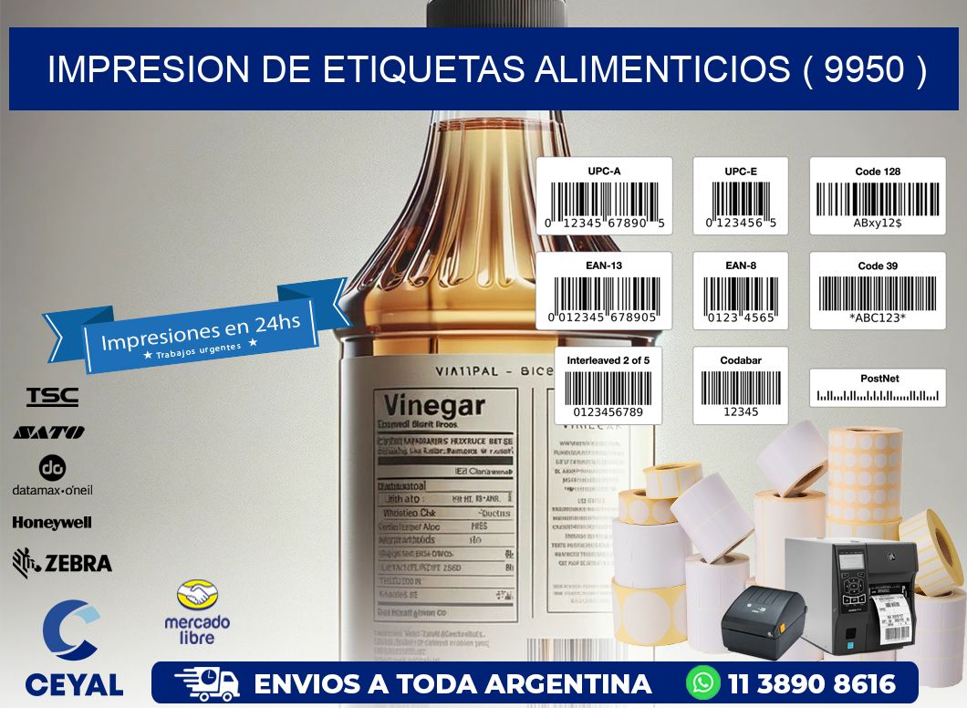 IMPRESION DE ETIQUETAS ALIMENTICIOS ( 9950 )