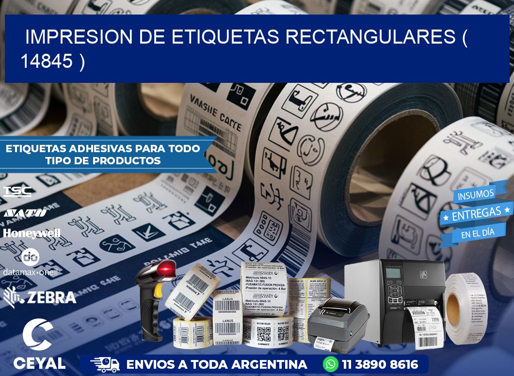 IMPRESION DE ETIQUETAS RECTANGULARES ( 14845 )