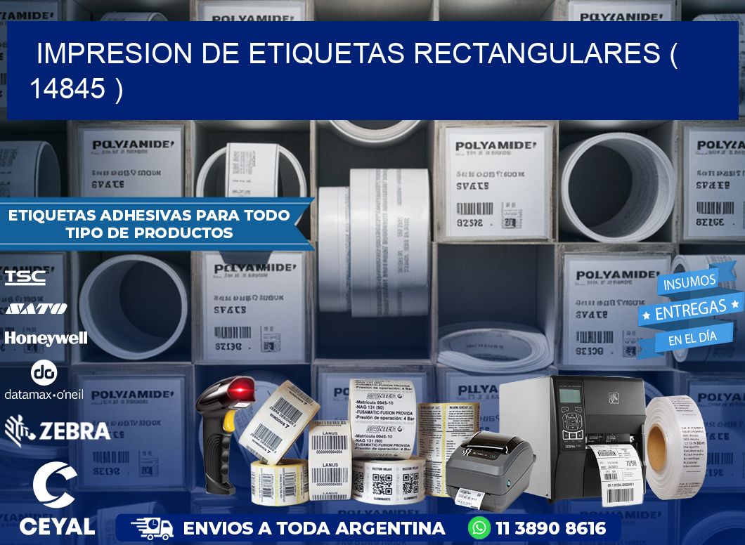 IMPRESION DE ETIQUETAS RECTANGULARES ( 14845 )