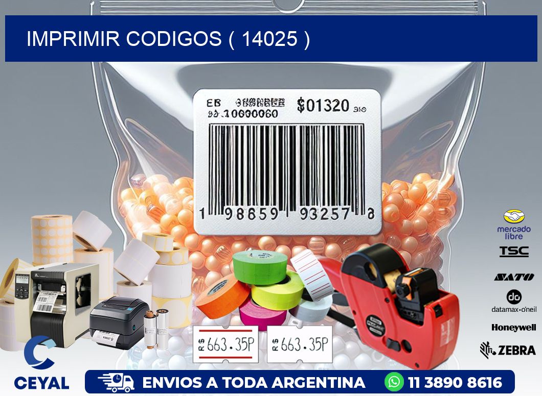 IMPRIMIR CODIGOS ( 14025 )