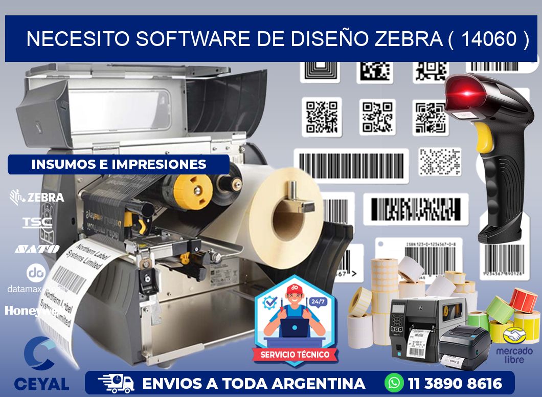 NECESITO SOFTWARE DE DISEÑO ZEBRA ( 14060 )