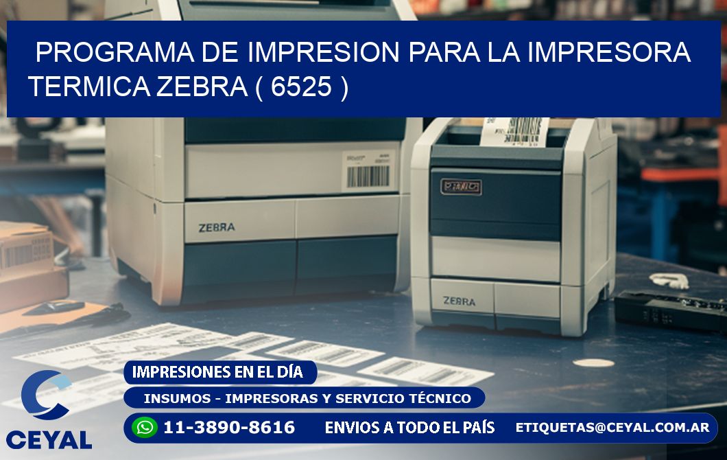PROGRAMA DE IMPRESION PARA LA IMPRESORA TERMICA ZEBRA ( 6525 )
