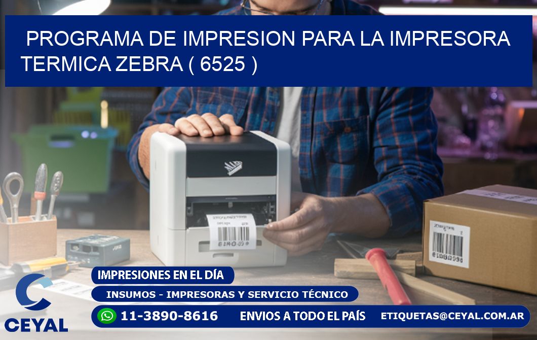 PROGRAMA DE IMPRESION PARA LA IMPRESORA TERMICA ZEBRA ( 6525 )
