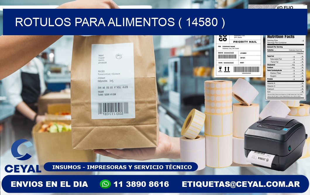 ROTULOS PARA ALIMENTOS ( 14580 )