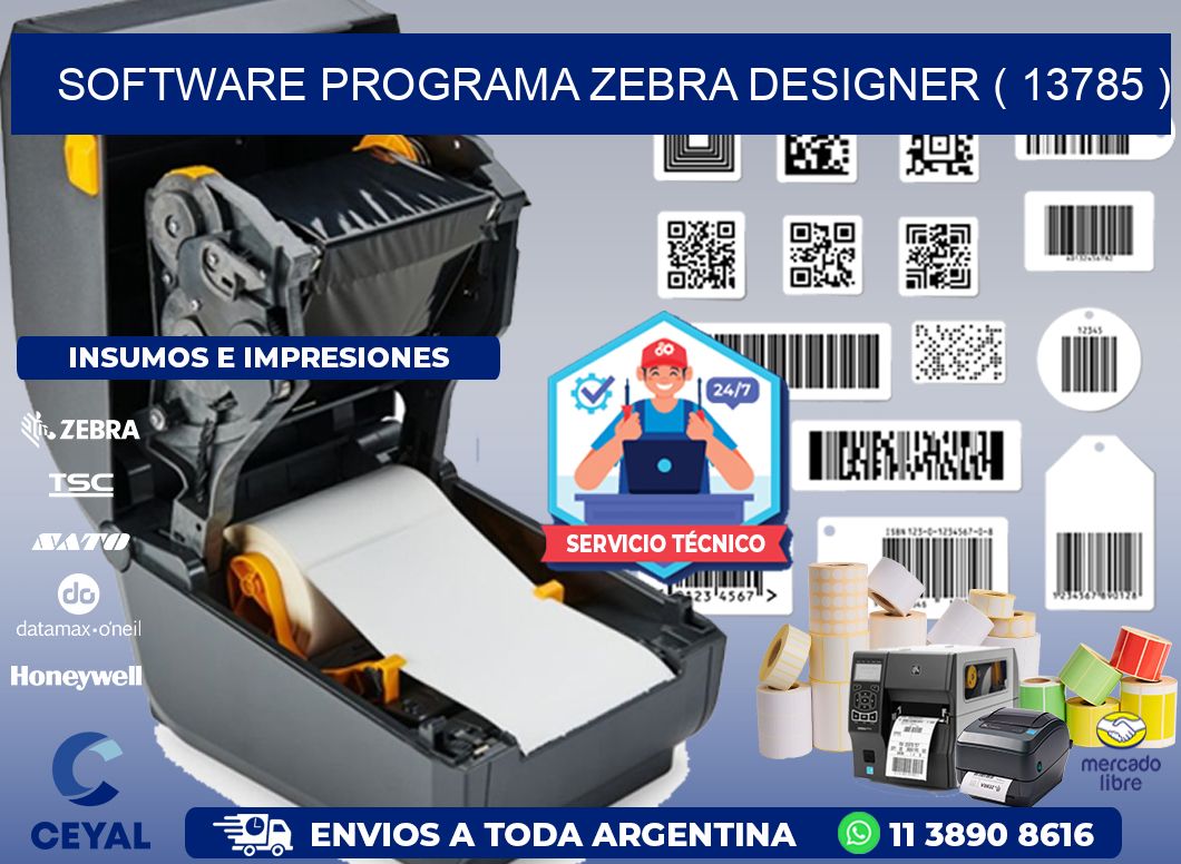 SOFTWARE PROGRAMA ZEBRA DESIGNER ( 13785 )