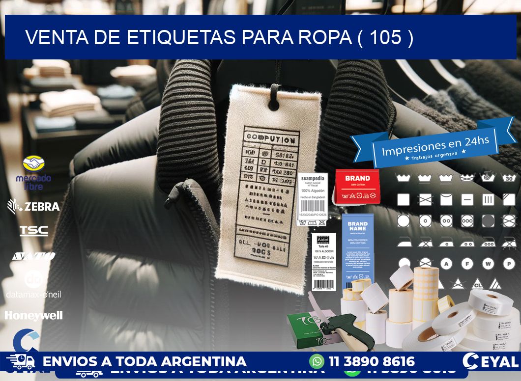 VENTA DE ETIQUETAS PARA ROPA ( 105 )