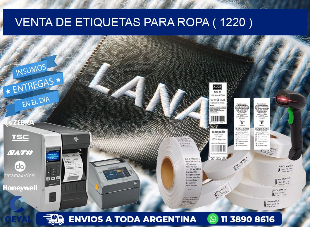 VENTA DE ETIQUETAS PARA ROPA ( 1220 )