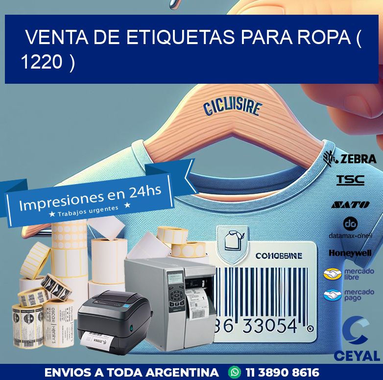 VENTA DE ETIQUETAS PARA ROPA ( 1220 )