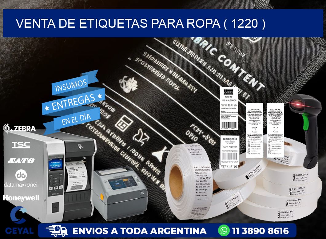 VENTA DE ETIQUETAS PARA ROPA ( 1220 )