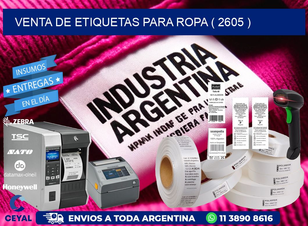 VENTA DE ETIQUETAS PARA ROPA ( 2605 )