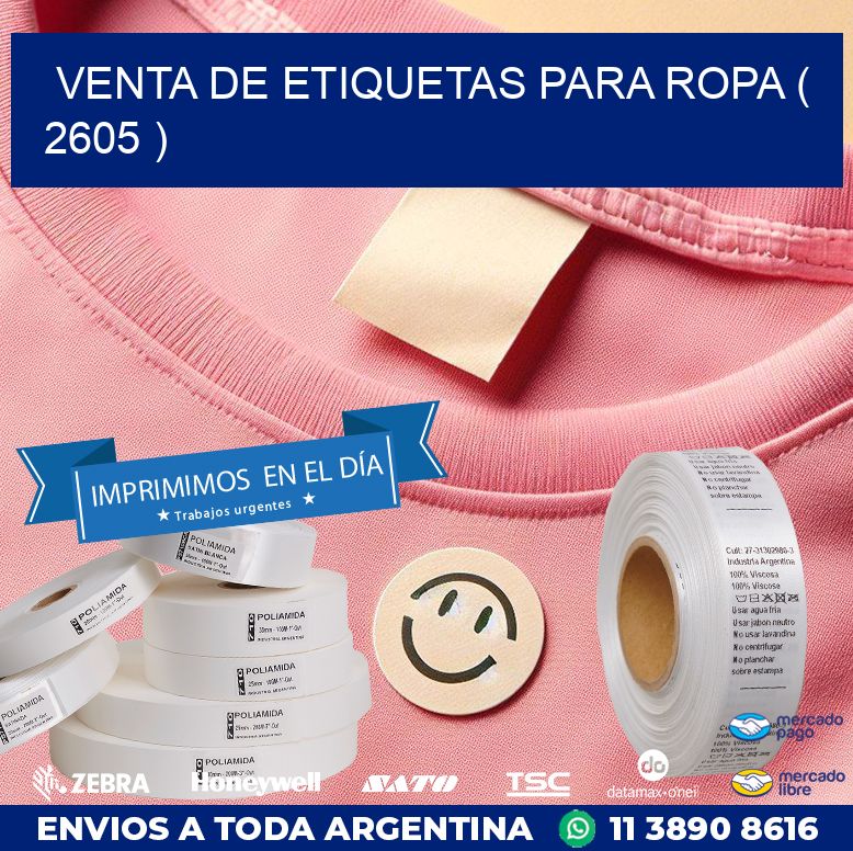 VENTA DE ETIQUETAS PARA ROPA ( 2605 )