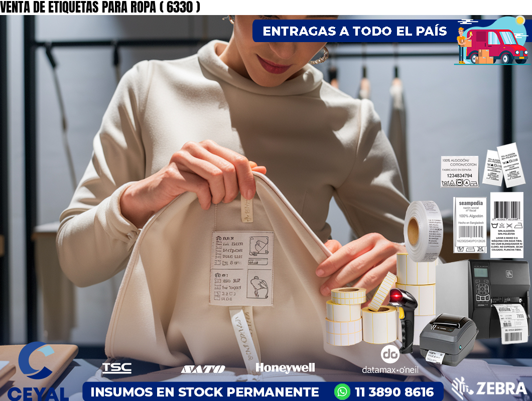 VENTA DE ETIQUETAS PARA ROPA ( 6330 )