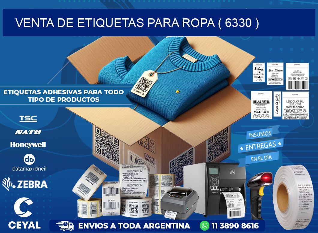 VENTA DE ETIQUETAS PARA ROPA ( 6330 )