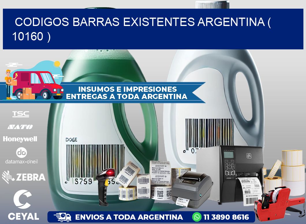 codigos barras existentes argentina ( 10160 )