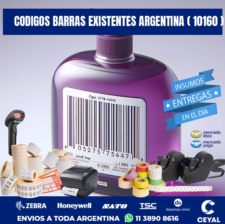 codigos barras existentes argentina ( 10160 )