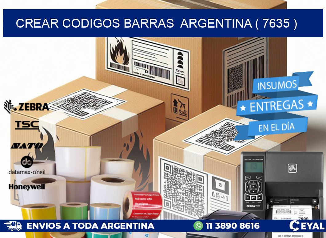 crear codigos barras  argentina ( 7635 )