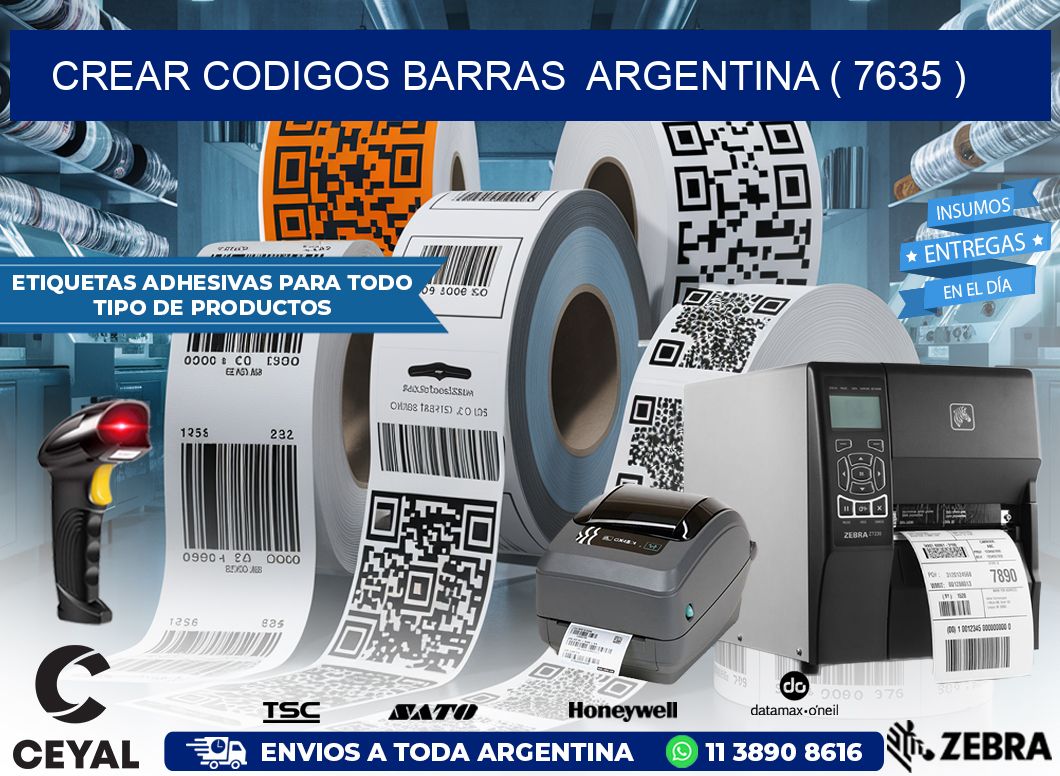 crear codigos barras  argentina ( 7635 )