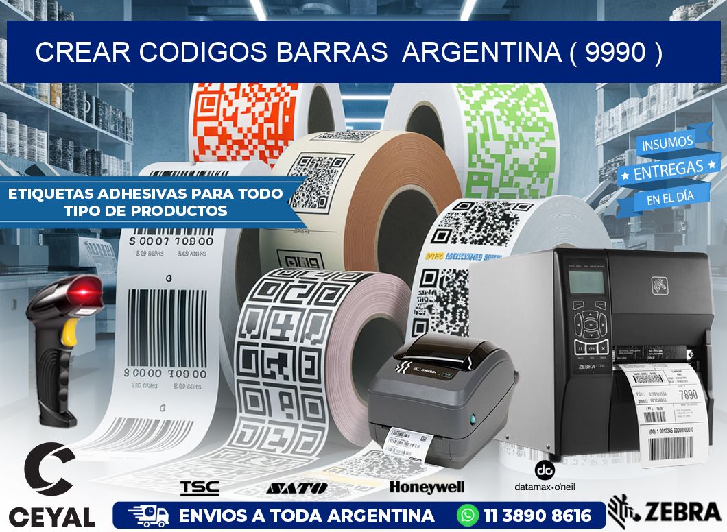crear codigos barras  argentina ( 9990 )