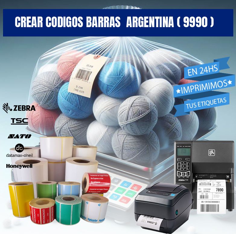 crear codigos barras  argentina ( 9990 )