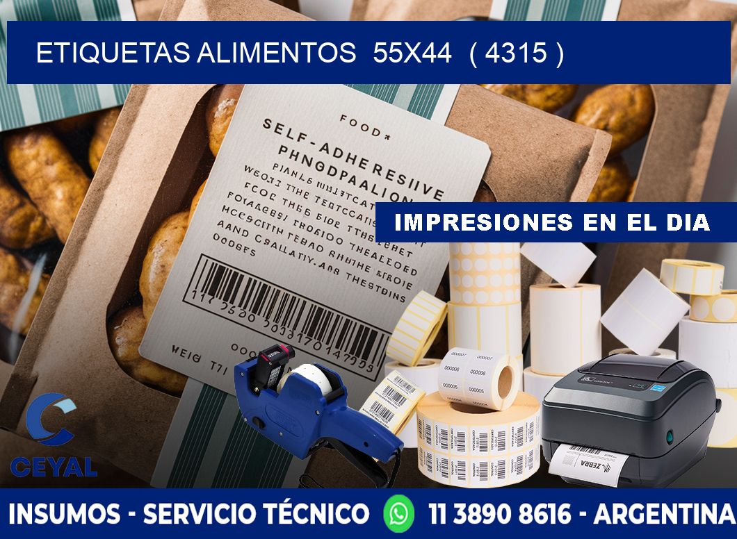 etiquetas alimentos  55x44  ( 4315 )