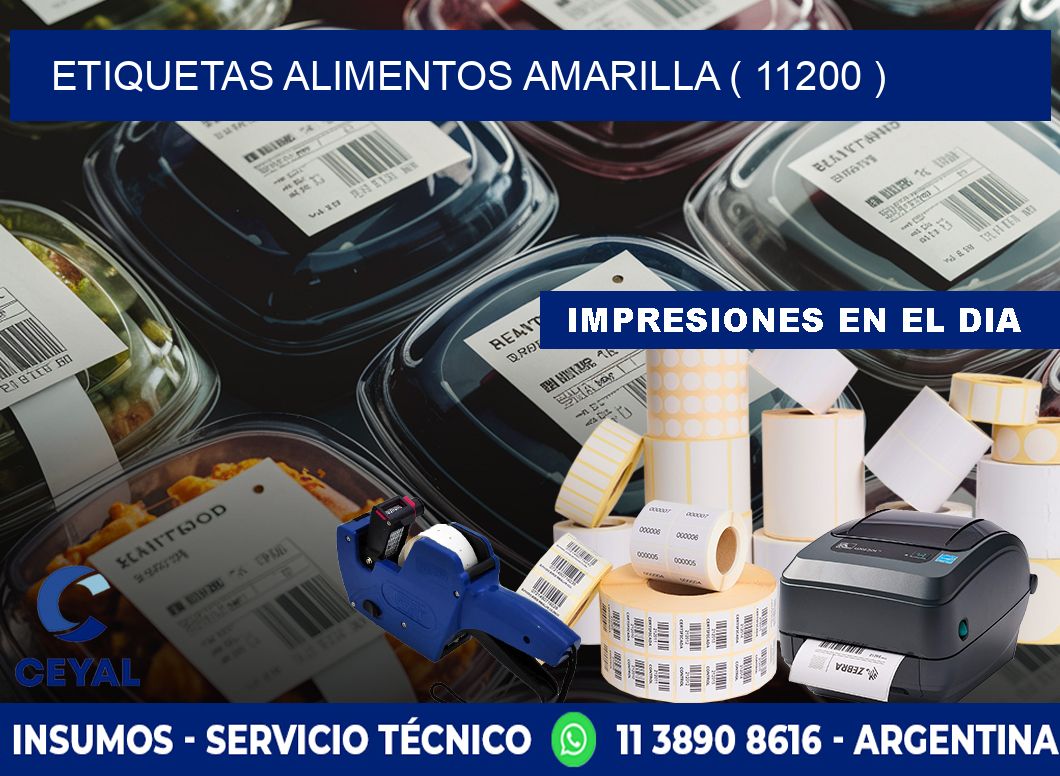 etiquetas alimentos amarilla ( 11200 )