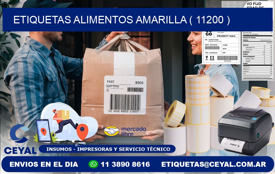 etiquetas alimentos amarilla ( 11200 )