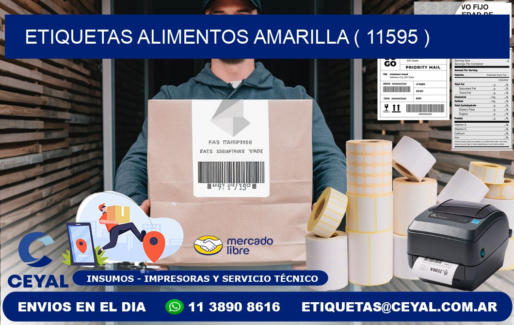 etiquetas alimentos amarilla ( 11595 )