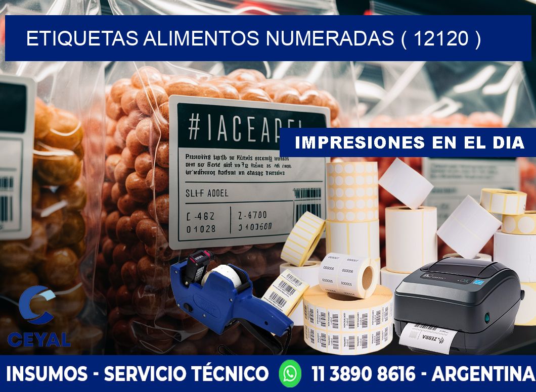 etiquetas alimentos numeradas ( 12120 )
