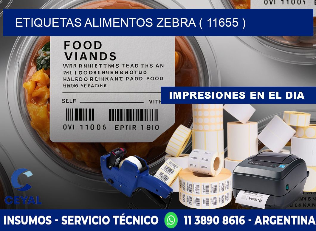 etiquetas alimentos zebra ( 11655 )