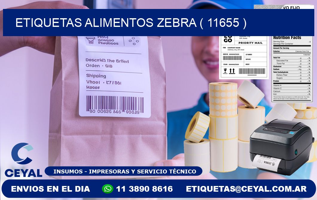 etiquetas alimentos zebra ( 11655 )