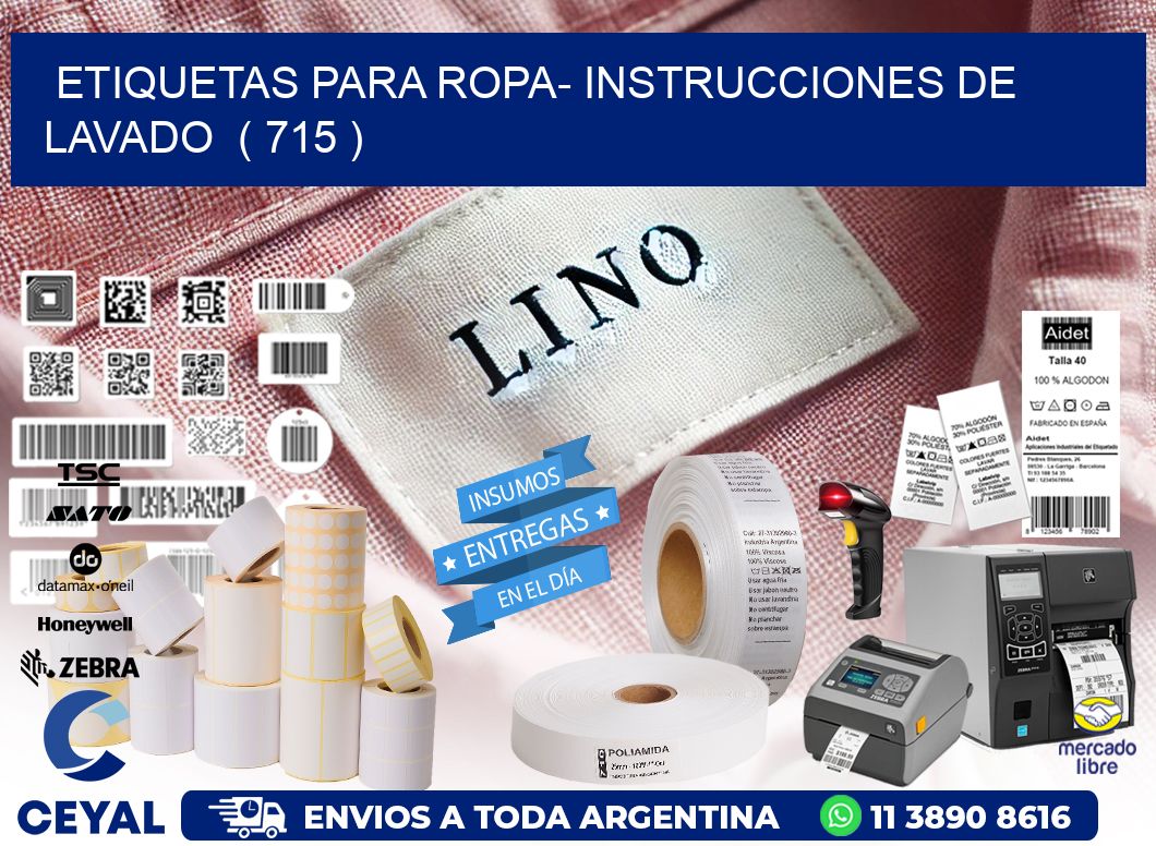 etiquetas para ropa- instrucciones de lavado  ( 715 )