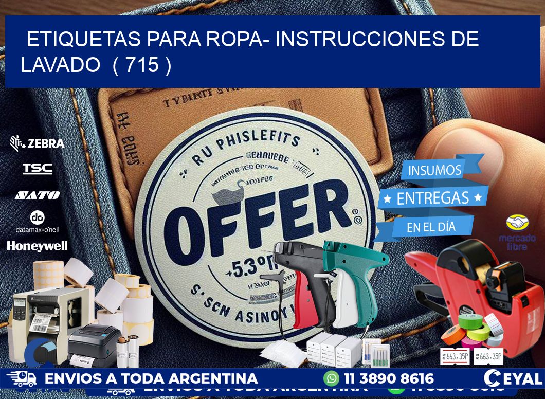 etiquetas para ropa- instrucciones de lavado  ( 715 )