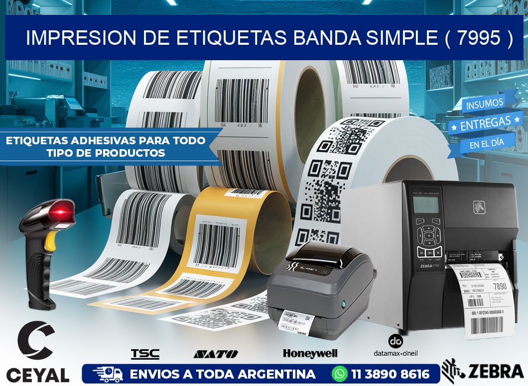 impresion de etiquetas banda simple ( 7995 )