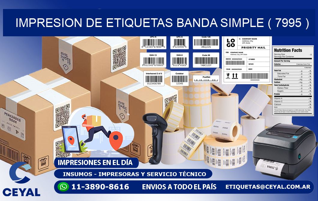 impresion de etiquetas banda simple ( 7995 )