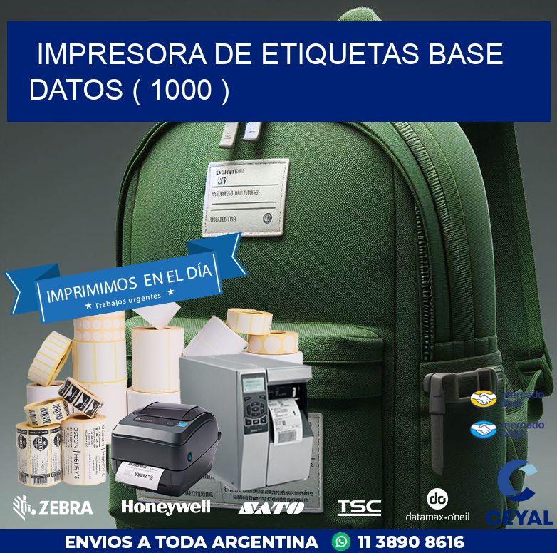 impresora de etiquetas base datos ( 1000 )