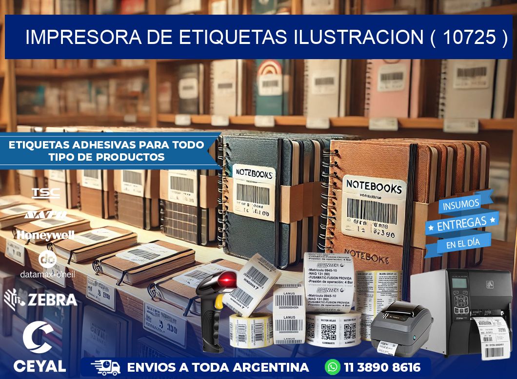 impresora de etiquetas ilustracion ( 10725 )