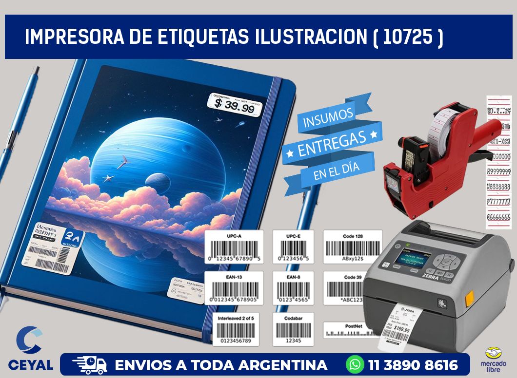 impresora de etiquetas ilustracion ( 10725 )