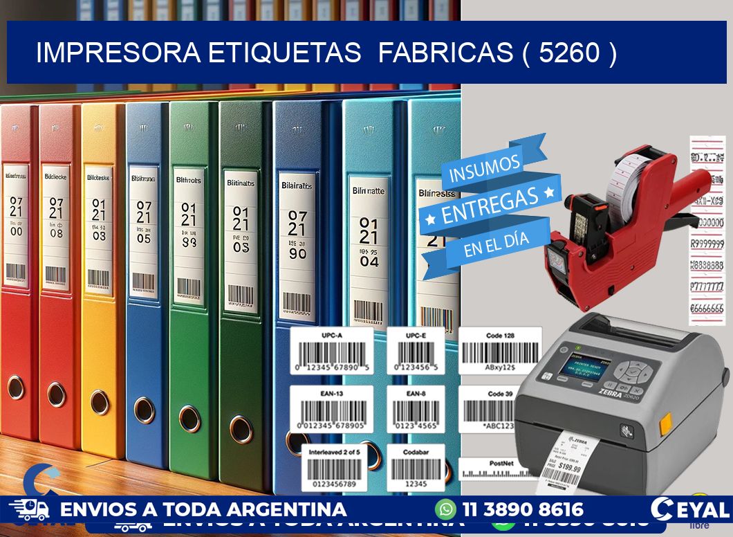 impresora etiquetas  fabricas ( 5260 )