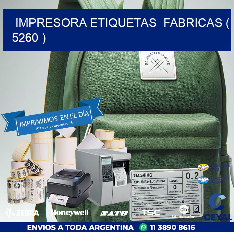impresora etiquetas  fabricas ( 5260 )