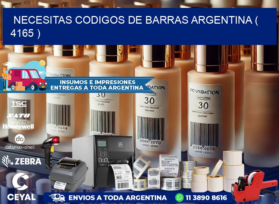 necesitas codigos de barras argentina ( 4165 )